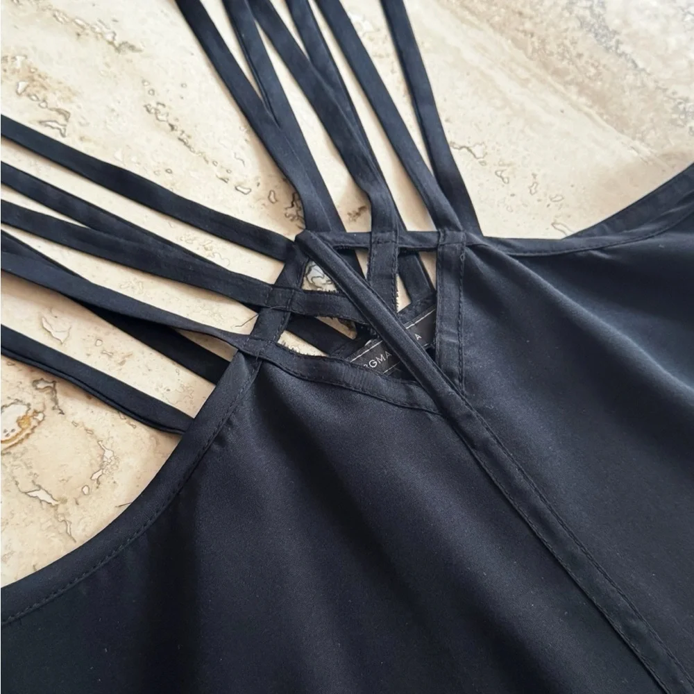 BCBG Black Silk Y2K Strappy Camisole - Picture 4 of 7